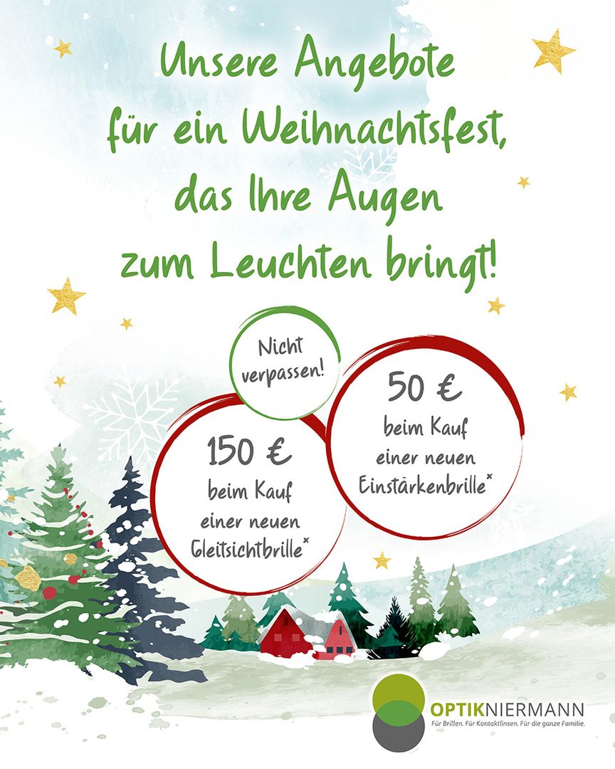 Anzeige einer Weihnachtsaktion von Optik Niermann